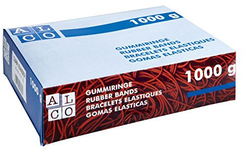 Alco-Albert 763/2 Rubber Bands 200 x 17 mm, 1 kg, Red