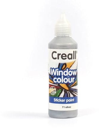 Creall Peinture repositionnable pour vitres Glass 80 ML - Argent