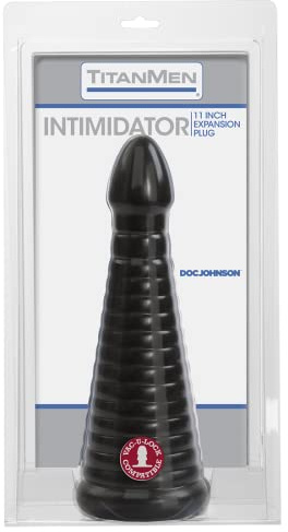 Doc Johnson TitanMen - Intimidator - Graduated Anal Stretcher - Vac-U-Lock and F-Machine Compatible - Anal Toy - Black