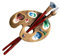 Broche palette peinture email pour veste robe foulard sac à main, laiton