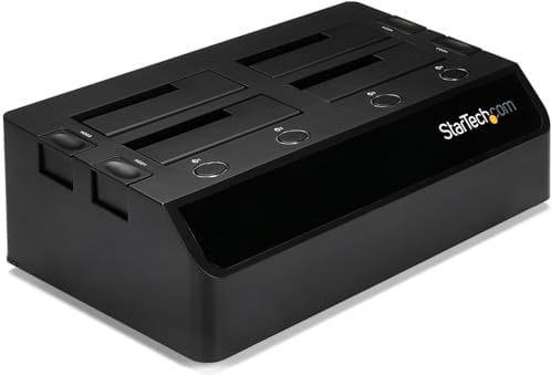 Startech.Com Docking Station USB 3.0 per Quattro Hard Disk SSD/Hdd Sata con Uasp, Docking Station Disco Rigido 2.5 / 3.5 -6.4 Cm/8.9 Cm
