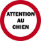 Akachafactory Aufkleber/Sticker, für Tür, Aufschrift Attention au Chien