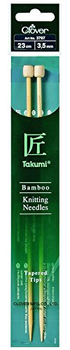 Clover 3707 Bambus-Jackennadeln Takumi 23 cm, 3,50 mm, Braun