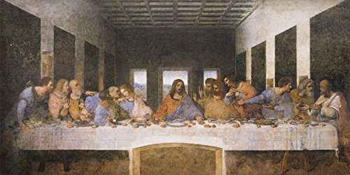 1art1 Leonardo Da Vinci Das Letzte Abendmahl, 1494–1499 Fototapete Poster-Tapete 360x180 cm