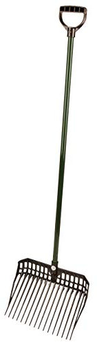Kerbl Dunggabel EcoFork, Farbe schwarz mit Stiel, L x B 28 x 30 cm, mit 16 Zinken, aus beinahe unzerbrechlichem Kunststoff, Heugabel, 326055