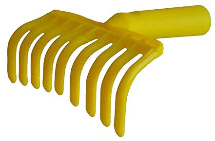EV MANINA Rastrello Pettine in Plastica per la Raccolta delle Olive, Giallo, 18x14.5x6 cm