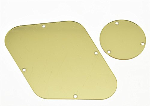 KAISH Gold Mirror LP Rear Control Switch Plate Back Plate Cavity Cover For Epiphone Les Paul