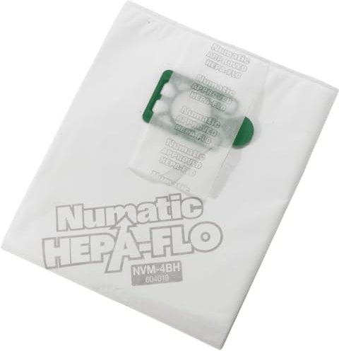 Numatic 604019 NVM-4BH SMS Hepaflo Dust Bags, Plastic