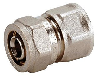 Dipra 120034 Raccord Multicouche à Compression Droit Fixe, Femelle F12/17, diamètre 16mm