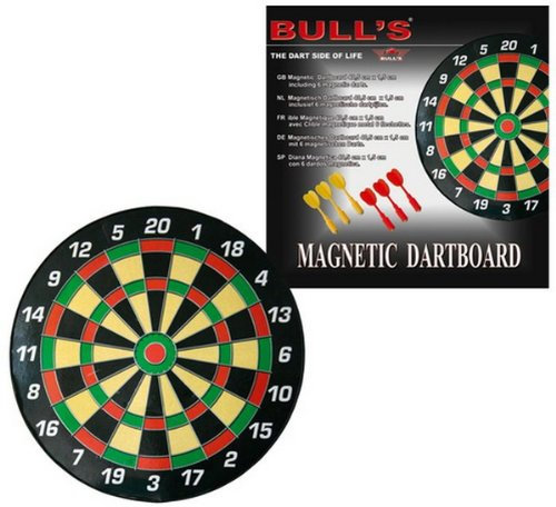 Bulls Magnetic Dartboard mit 6 Pfeile