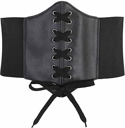 HOEREV® elastischen breiten elastischen Band gebunden waspie Korsett Hüftgurt_XL_Schwarz