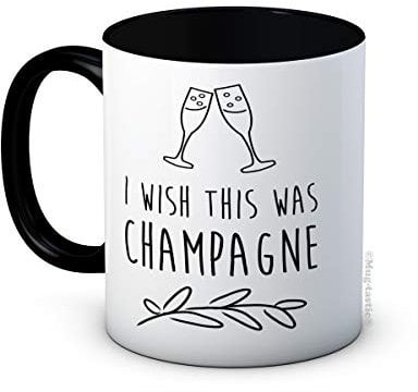 I Wish This Was Champagne - Lustig Hochwertigen Kaffee Tee Tasse