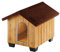 Ferplast Hundehütte kleine Hunde Domus SMALL aus FSC-Holz, Hundehaus Outdoor Wetterfest, Isolierende Kunststofffüße, Tür mit Bissschutzkante aus Aluminium, 61 x 74 x h 55 cm.