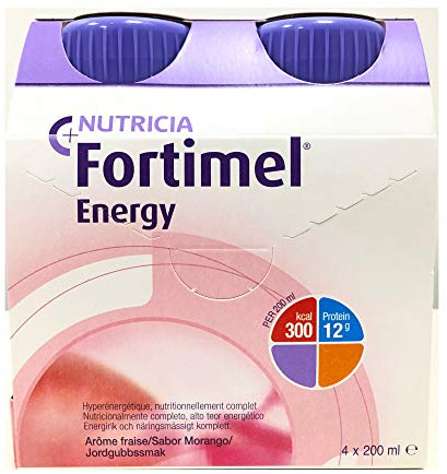 FORTIMEL Energy Multi Fibre Erdbeergeschmack, 4X200 ml