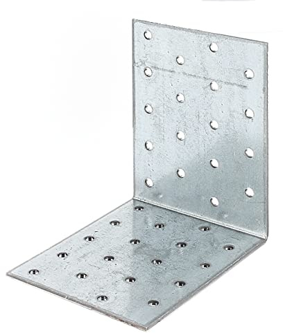 Alberts 332068 Lochplattenwinkel | sendzimirverzinkt | 100 x 100 x 80 mm