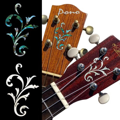 Inlay Stickers für Gitarre & Ukulele Kopfplatte - Small Vine (2 Stück)