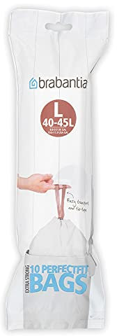 Brabantia 371547 Lot de 12 Rouleaux de Sacs Poubelle L 45 L 10 Sacs par Rouleau