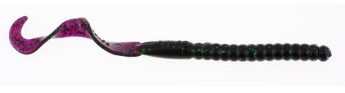 Berkley PowerBait® Power Worm Fishing Bait, June Bug, 7in | 18cm, Irresistible Flavor, Classic Curly Tail Worm Profile, Ideal for Spring, Summer and Fall Fishing