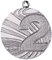 pokalspezialist 10 Stück Medaille Silber aus Stahl, 40mm Durchmesser und 2 mm Höhe.