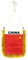 AZ FLAG - Fanion Chine Pour Décoration Voiture Avec Ventouse et Franges Dorées - Mini Drapeau Chinois - 13x10 cm