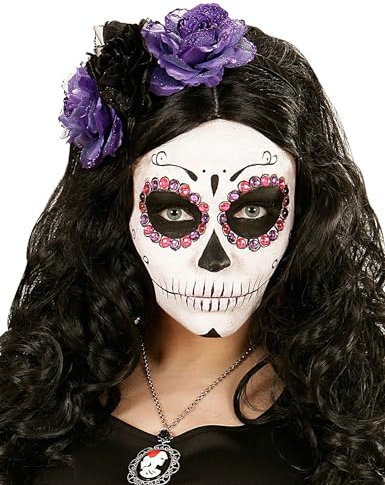 W WIDMANN MILANO Party Fashion, Haarband Dia de los Muertos, einzigartiges Design, hochwertige Materialien, Einheitsgröße, verschiedene Farben, versandfertig Eleganz und Komfort garantiert
