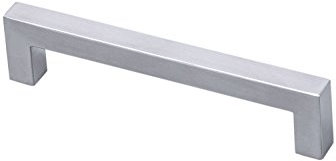 Gedotec Schubladengriff Schranktür Küchengriff Edelstahl matt Schrankgriff eckig - GR10096 | Möbelgriff Küche & Schublade | Profil 14 x 14 mm | BA 96 mm | 1 Stück - Design Stangengriff mit Schrauben