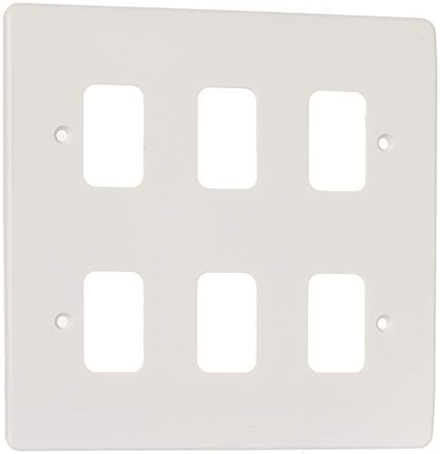 MK Electric Logic Plus 6 Module Grid Plus Front Plate