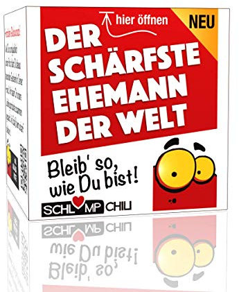Schlump-Chili Der schärfste Ehemann der Welt - ein witziges und originelles Geschenk Set z.B. zum Geburtstag, Weihnachten, Ostern, Vatertag, Valentinstag, Hochzeitstag