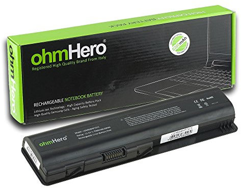 ohmHERO Batteria 5200mAh Reali 10,8V per Portatile HP-Compaq Pavilion DV6-1068EL, DV6-1070EO, DV6-1080EL, DV6-1080EQ, DV6-1080ES, DV6-1090EO, DV6-1090ES, DV6-1099EF