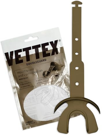 Vettex Doppel Zahnschutz mit Lip Schutz, Grün (Vegas Gold)