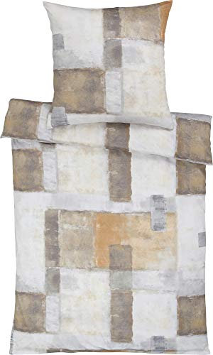 Estella Bettwäsche Eetu Interlock-Jersey Kiesel Größe 1x 135x200 cm + 1x 40x80 cm