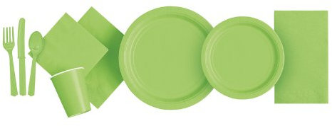 Unique Tableware, Paper, Lime Green, 8.75