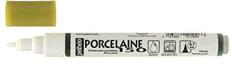 Pebeo - 21006 PEBEO Porcelaine 150 Assorted China Paint Fine Tip Markers DIY Arts & Crafts Supplies, Fun for Kids, Heat-Resistant Finish, Microwave & Dishwasher Safe Formula, Peridot Green