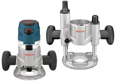 BOSCH MRC23EVSK Combination Router 15 Amp 2.3 Horsepower Corded Variable Speed Combination Plunge & Fixed-Base Router Kit with Hard Case