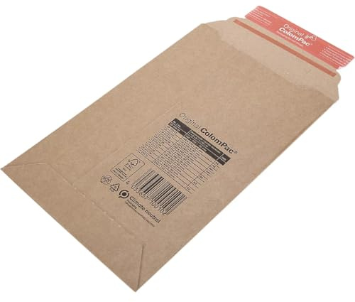 Colompac CP0101.02 38490 185 x 270 x 50 mm Rigid Envelope, Pack of 100, Brown
