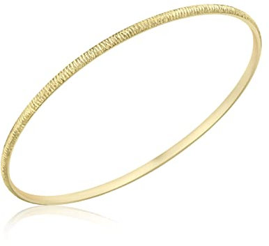 CARISSIMA Unisex-Armreif 9ct Yellow 2.6mm Textured Bangle 375 Gelbgold 6.5 cm-1.35.2745