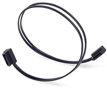 SilverStone Technology CP11B-300 - Cable SATA Lateral de 90 Grados ultradelgado de 6 GB/s de 300 mm con Conectores de Perfil bajo Personalizados, SST-CP11B-300