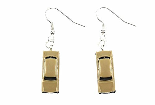 Miniblings Trabi Ohrringe Auto Trabant Trabbi Hänger DDR Modell 1:160 beige - Handmade Modeschmuck I Ohrhänger Ohrschmuck versilbert