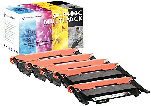 5 Schneider Printware Toner | 50% mehr Leistung | kompatibel zu CLT-P406C P406C für Samsung CLP 360 N ND 365 365W CLX-3300 CLX-3305 FN FW W Xpress C410w C460FW C460W