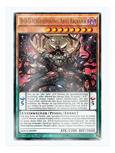 DOCS-DE099 D/D/D-Vergessenskönig Abyss Ragnarok 1. Auflage im Set mit original Gwindi Kartenschutzhülle