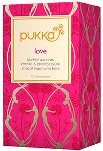 PUKKA HERBAL AYURVEDA Organic Love Rose & Chamomile Herbal Tea 20bags (PACK OF 2)