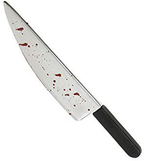 W WIDMANN MILANO Party Fashion - Blutige Waffe, circa 44 cm, Accessoire, Horror, Halloween, Mottoparty, Kostümzubehör