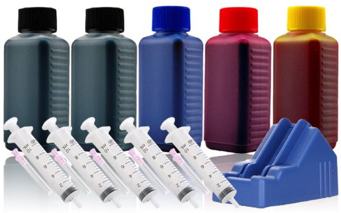 Nachfülltinte Druckertinte Refillset für CANON PGI-5BK/CLI-8 inkl. Resetter (für CANON PIXMA IP3300 IP3500 IP4200 IP4200X IP4300 IP4500 IP5200 IP5200R IP5300 IX4000 IX5000 MP500 MP510 MP520 MP530 MP600 MP600R MP610 MP800 MP800R MP810 MP830 MX700 MX850), 500ml