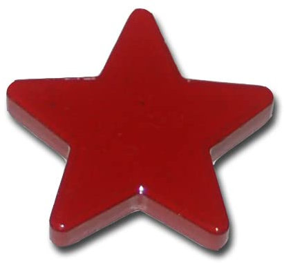 5 Stern Magnete - Pinnwandmagnete Sterne Ferrit - rot