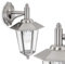 Außenwandleuchte Moskau, moderne Wandlampe abwärts aus Metall u. Glas in Edelstahl, Wandleuchte m. E27-Fassung, Außenleuchte IP44 für Terrasse u. Hof, ohne Leuchtmittel
