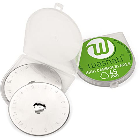 10 Stück Washati 45 mm Rollschneiderklingen, Rundklingen für Stoffschneider