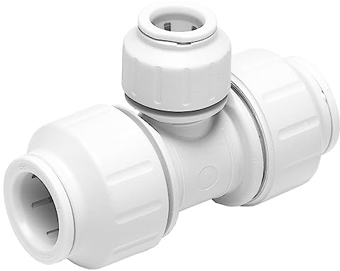 JG Speedfit PEM3028AW Reducing Tee, White, 28 x 28 x 22 mm, Set of 2 Pieces