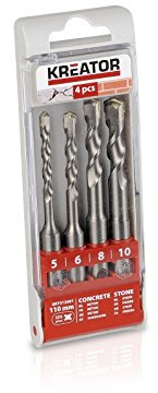 SDS-plus Beton Bohrerset, Länge 110mm 4-tlg. - KRT012601