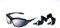 RAVS SPORTBRILLE Skibrille - Kitesurfen - RADBRILLE Sonnenbrille mit Band, BÜGEL und SOFTBAG