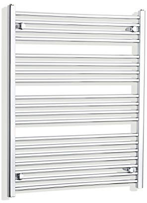 Companyblue 750mm wide x 1000mm high Heated Towel Rail Straight Flat Chrome Bathroom Warmer Radiator Rack Central Heating